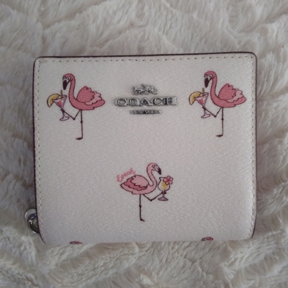Coach Bags Nwt Flamingo Coach Snap Wallet Poshmark